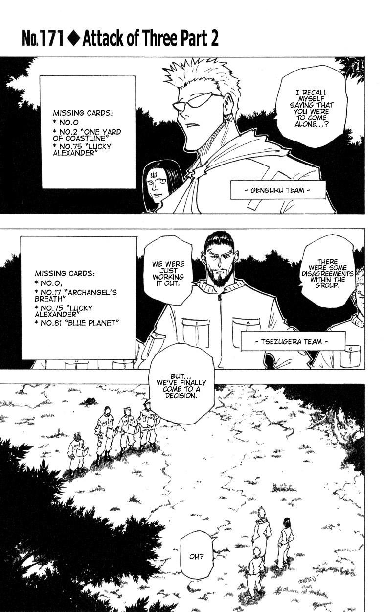 Hunter X Hunter Chapter 171 page 1 - Chapter 171: Three-Way Struggle: Part 2