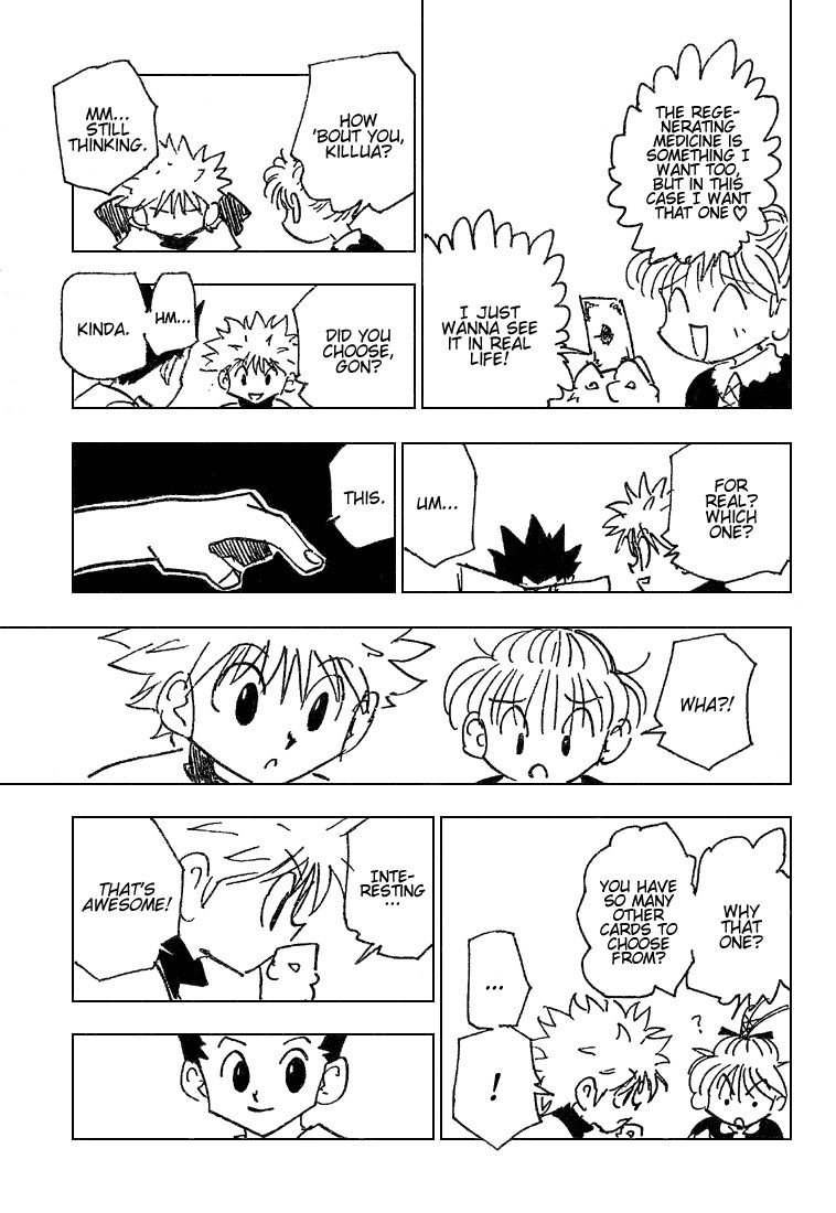 Hunter X Hunter Chapter 184 page 13 - Chapter 184: The Choice of Three Cards