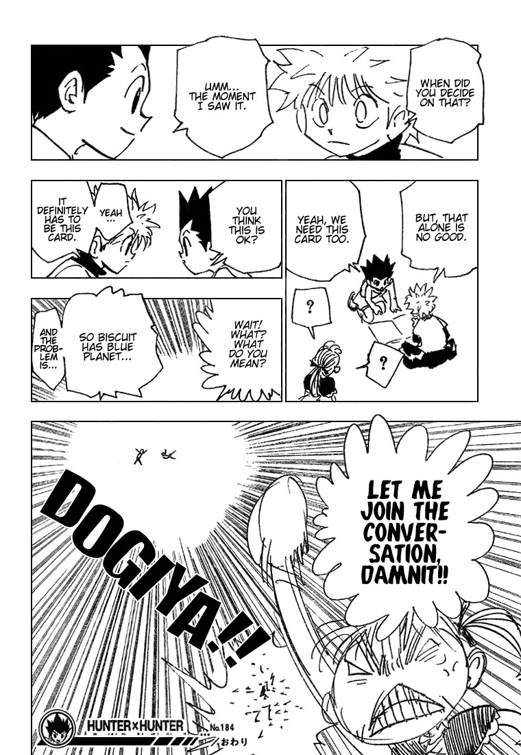 Hunter X Hunter Chapter 184 page 14 - Chapter 184: The Choice of Three Cards