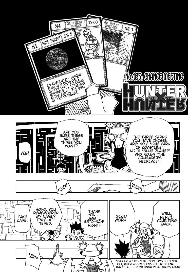 Hunter X Hunter Chapter 185 page 3 - Chapter 185: Chance Encounter