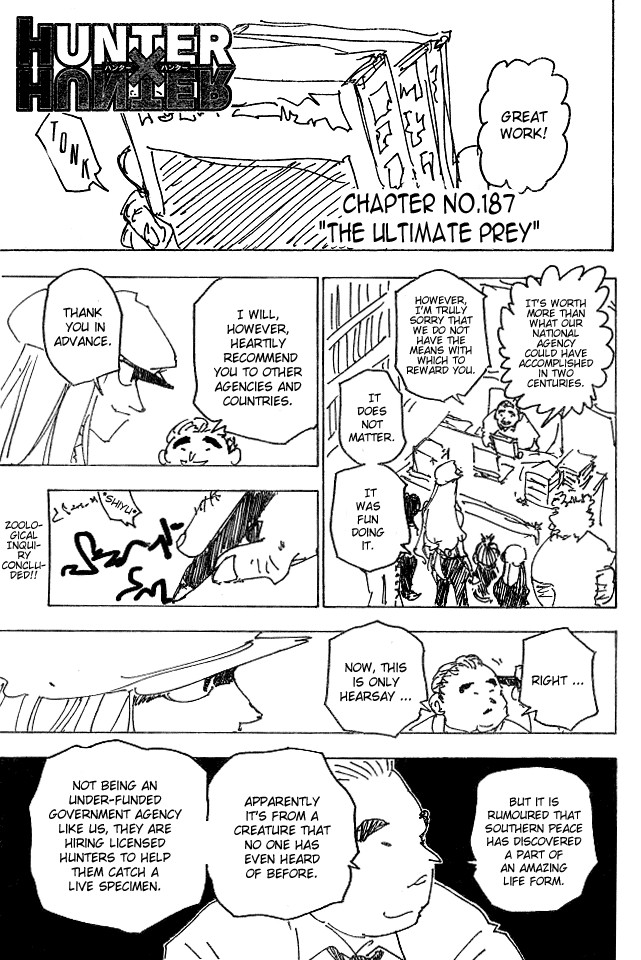 Hunter X Hunter Chapter 187 page 1 - Chapter 187: The Best Fodder