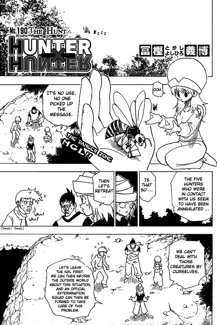 Hunter X Hunter Chapter 190 page 1 - Chapter 190: The Hunt