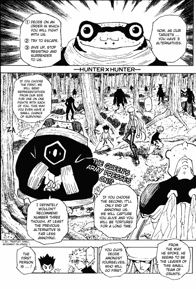 Hunter X Hunter Chapter 195 page 1 - Chapter 195: vs. Hagya's Squad: Part 2