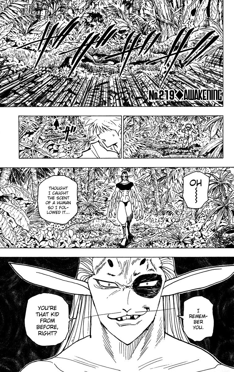 Hunter X Hunter Chapter 219 page 1 - Chapter 219: Awakening