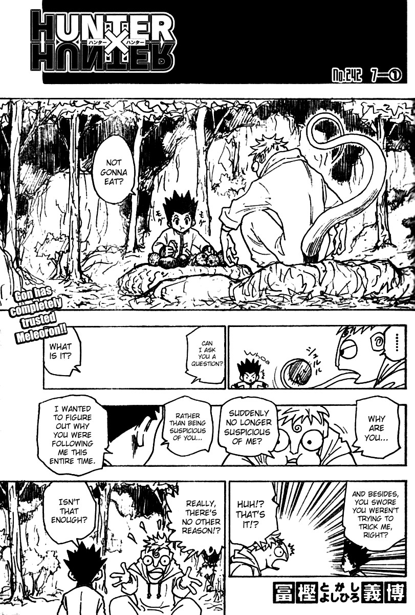 Hunter X Hunter Chapter 242 page 1 - Chapter 242: 7 Part 1