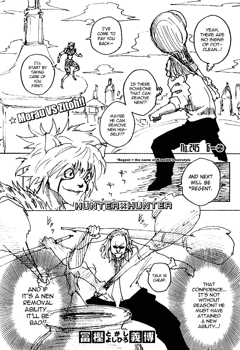 Hunter X Hunter Chapter 245 page 1 - Chapter 245: 6: Part 2