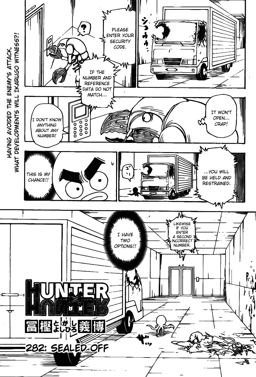 Hunter X Hunter Chapter 282 page 1 - Chapter 282: Sealed Area