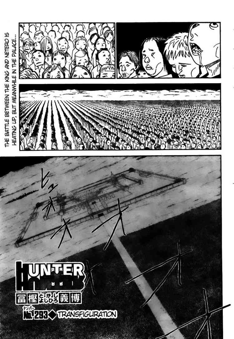 Hunter X Hunter Chapter 293 page 1 - Chapter 293: Metamorphosis