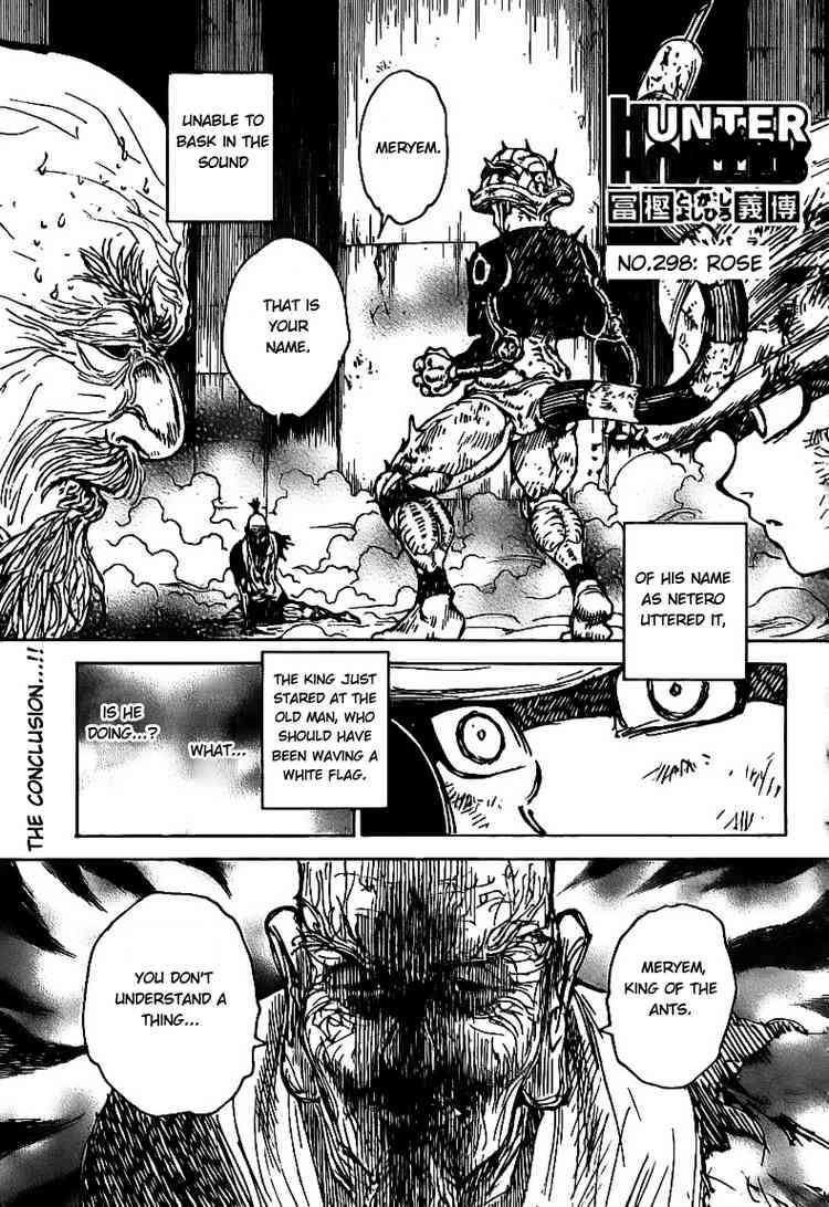 Hunter X Hunter Chapter 298 page 1 - Chapter 298: Rose