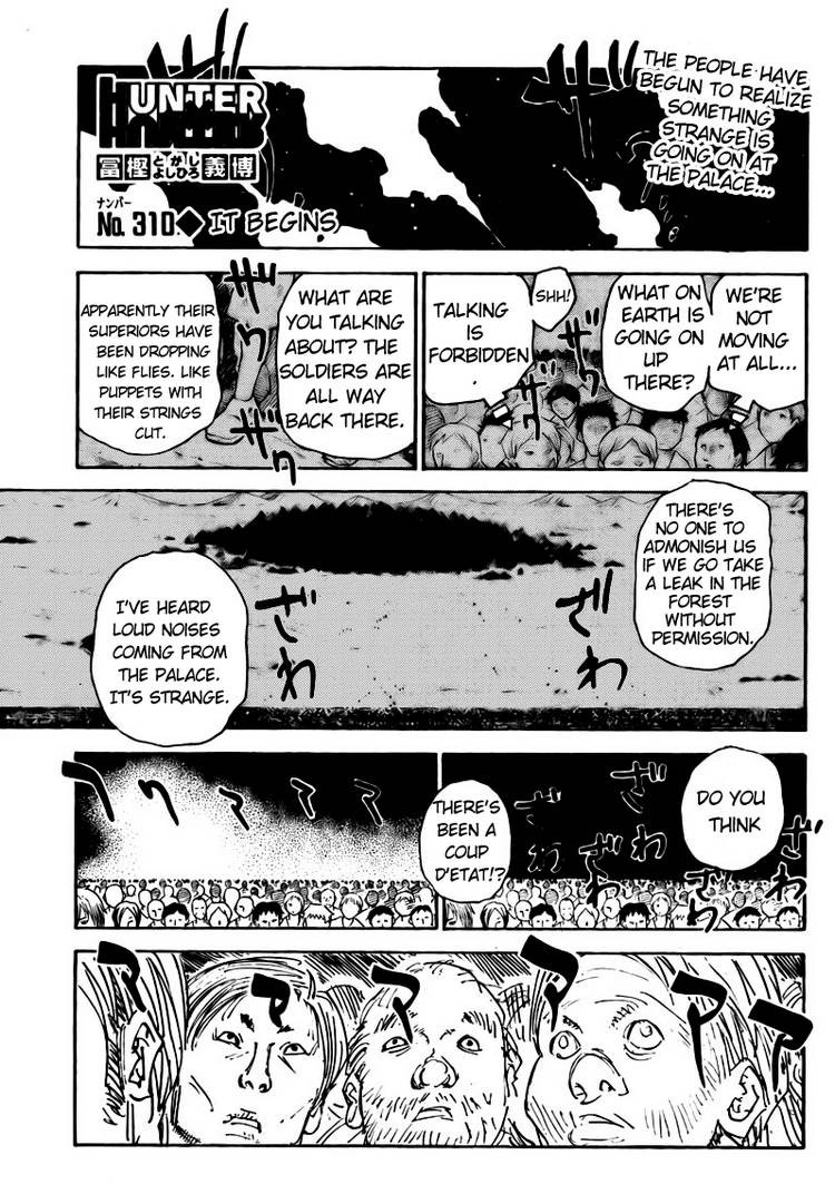Hunter X Hunter Chapter 310 page 1 - Chapter 310: Action