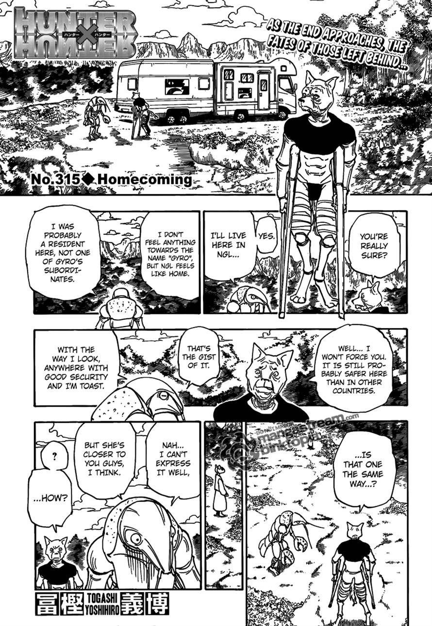 Hunter X Hunter Chapter 315 page 1 - Chapter 315: Home