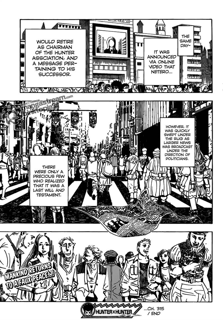 Hunter X Hunter Chapter 315 page 18 - Chapter 315: Home