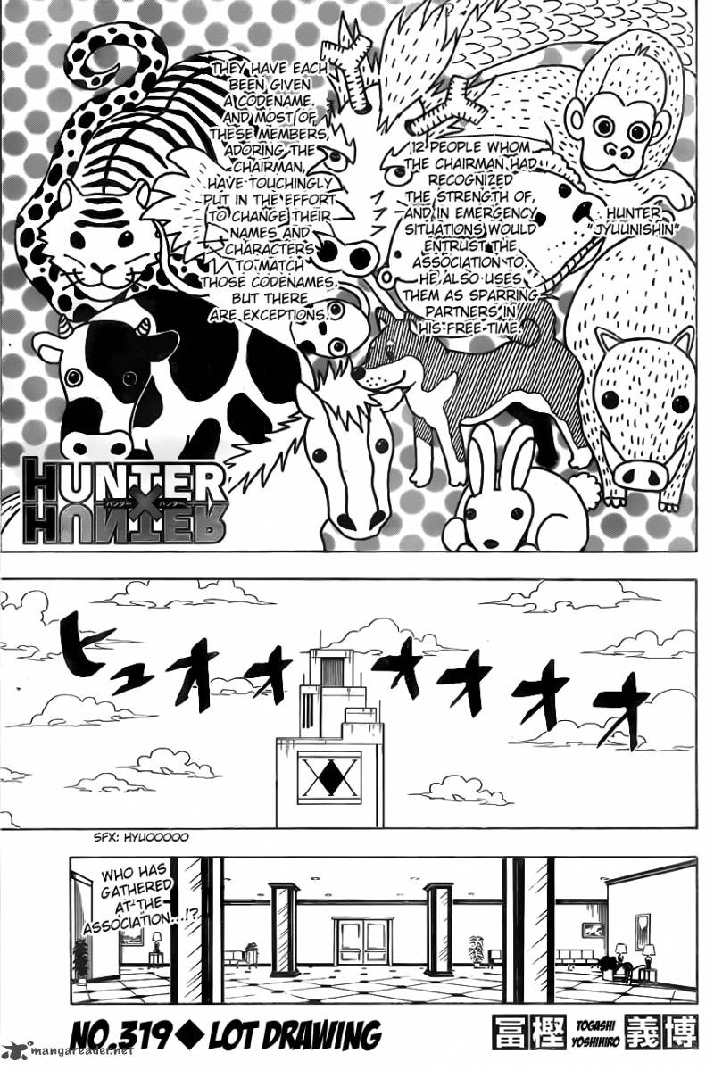 Hunter X Hunter Chapter 319 page 1 - Chapter 319: Lottery