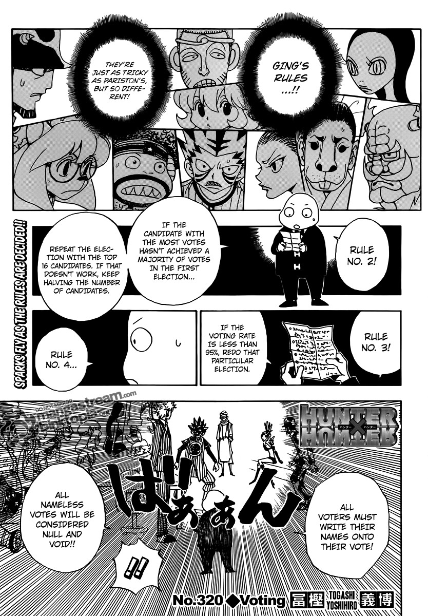 Hunter X Hunter Chapter 320 page 1 - Chapter 320: Voting