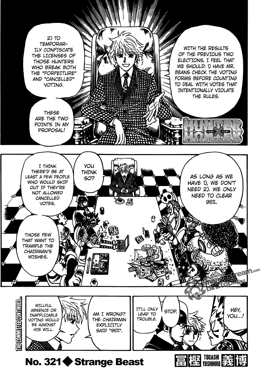 Hunter X Hunter Chapter 321 page 1 - Chapter 321: Monster
