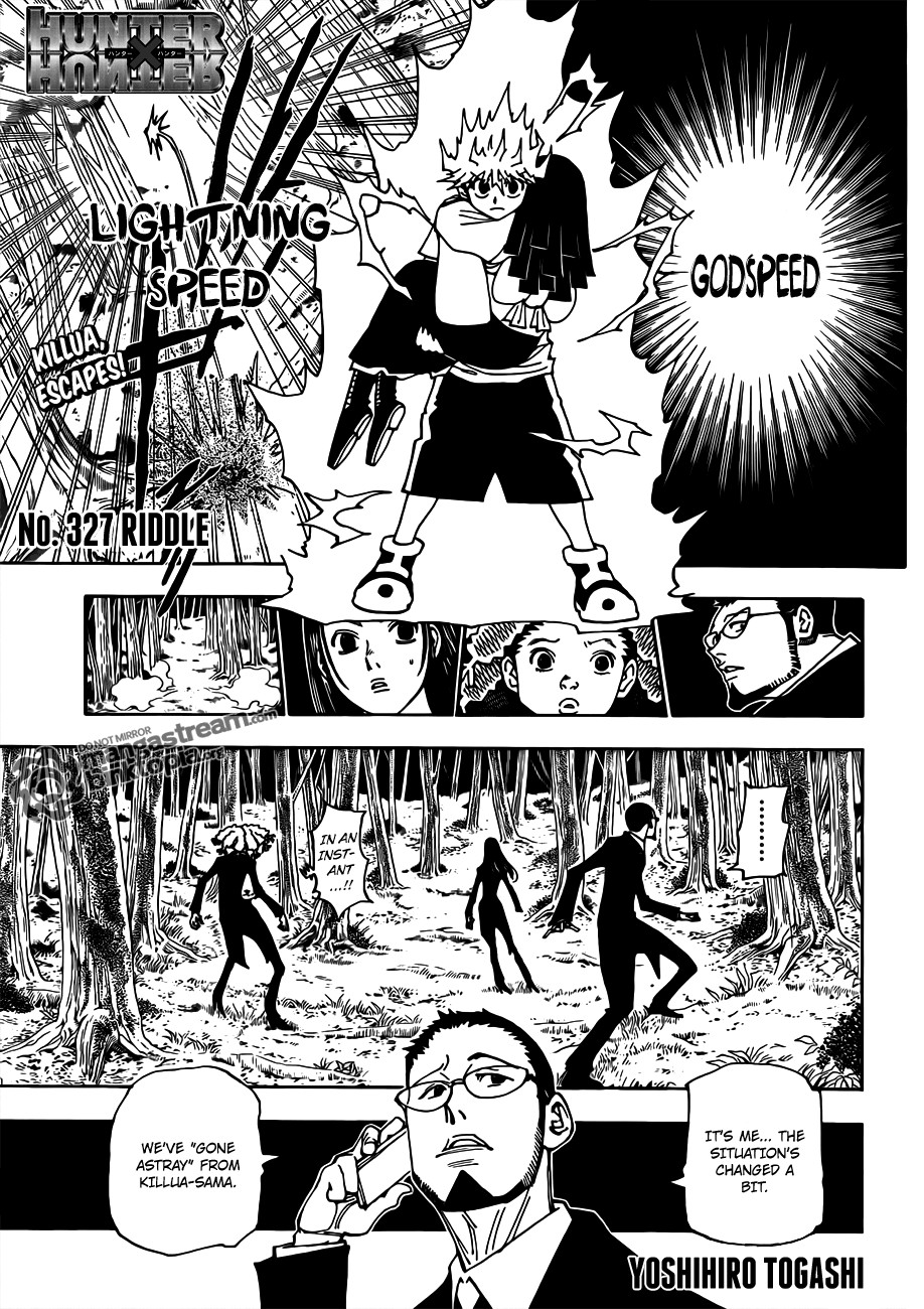 Hunter X Hunter Chapter 327 page 1 - Chapter 327: Riddle