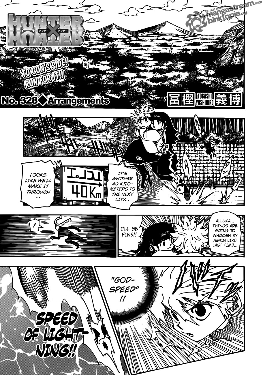 Hunter X Hunter Chapter 328 page 1 - Chapter 328: Arrangements