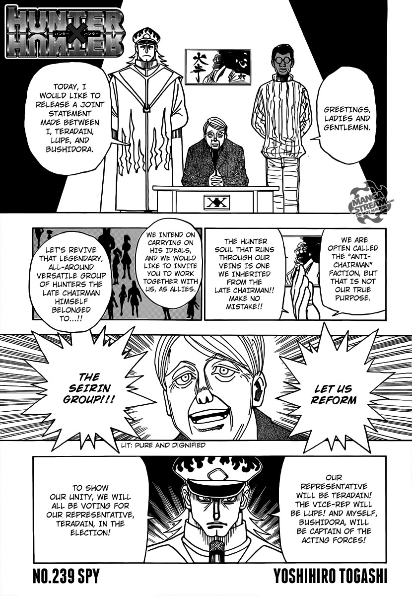 Hunter X Hunter Chapter 329 page 1 - Chapter 329: Spy