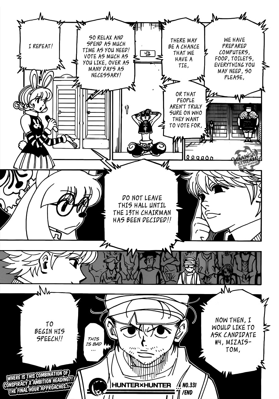 Hunter X Hunter Chapter 331 page 17 - Chapter 331: Day of Reckoning