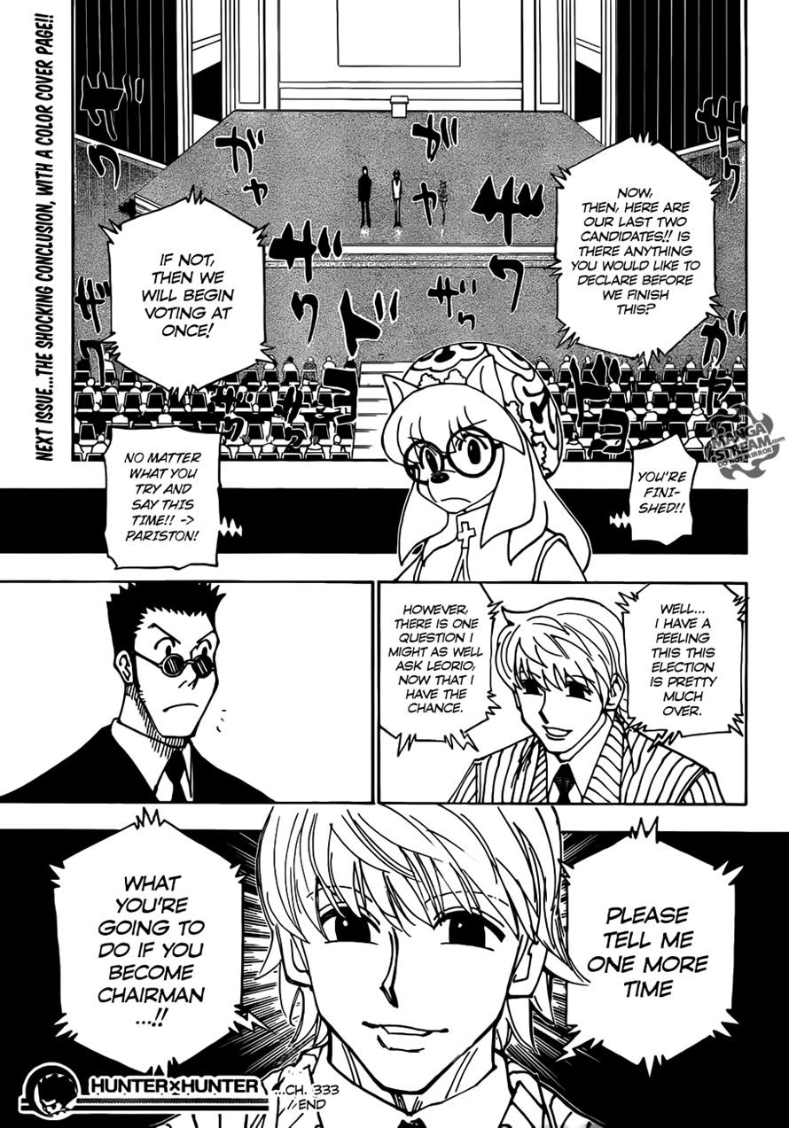 Hunter X Hunter Chapter 333 page 18 - Chapter 333: Rumble