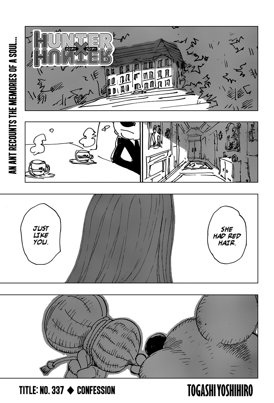Hunter X Hunter Chapter 337 page 1 - Chapter 337: Repentance