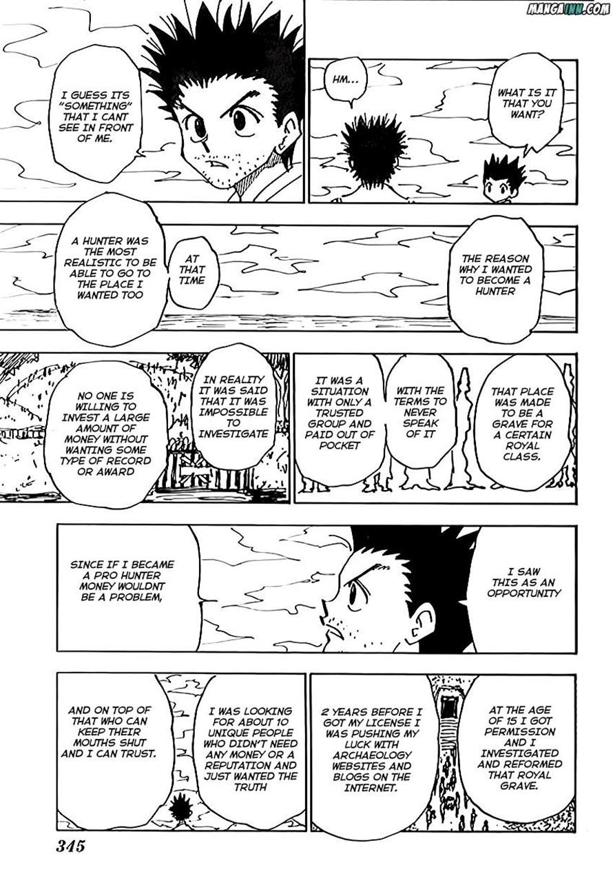 Hunter X Hunter Chapter 338 page 12 - Chapter 338: Atop a Tree