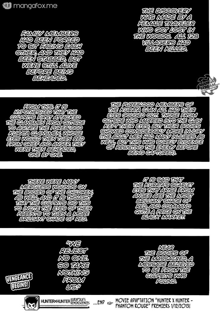 Hunter X Hunter Chapter 340.6 page 34 - Chapter 340.6: Kurapika's Memories (Part 2)