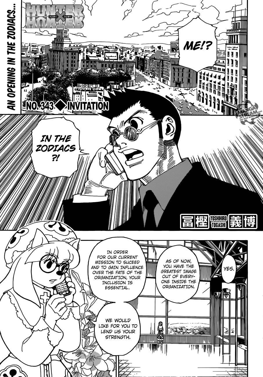 Hunter X Hunter Chapter 343 page 1 - Chapter 343: Invitation
