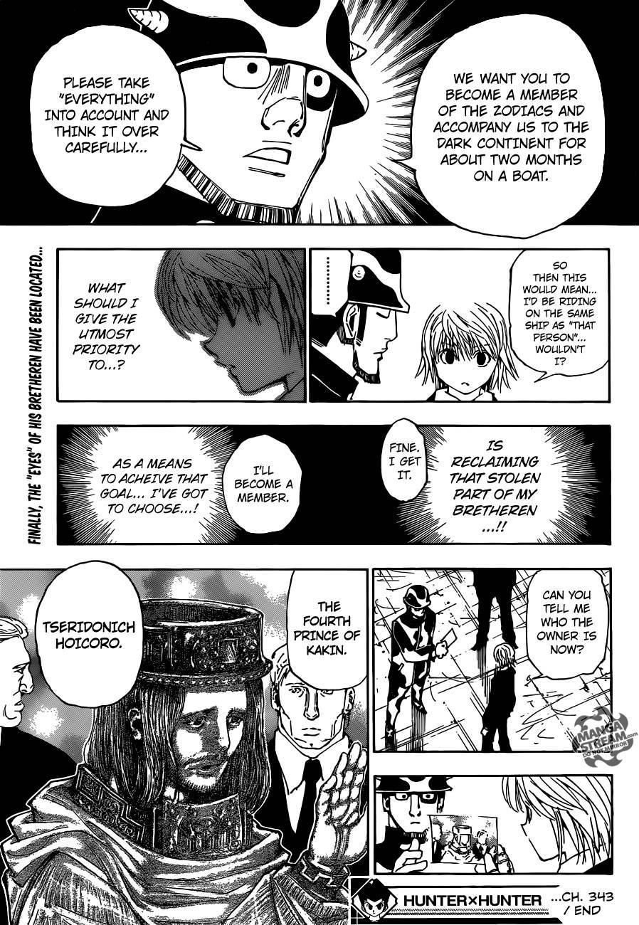 Hunter X Hunter Chapter 343 page 20 - Chapter 343: Invitation