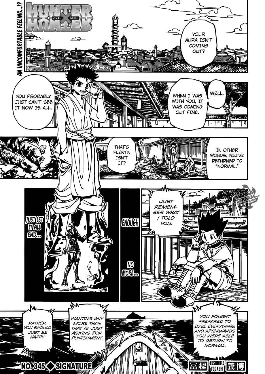 Hunter X Hunter Chapter 345 page 1 - Chapter 345: Signature