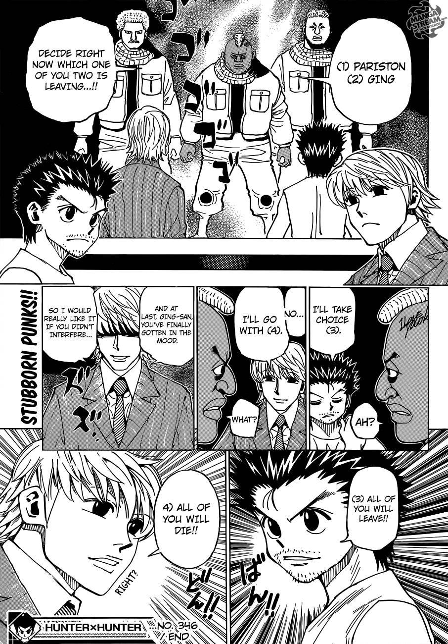 Hunter X Hunter Chapter 346 page 18 - Chapter 346: Options