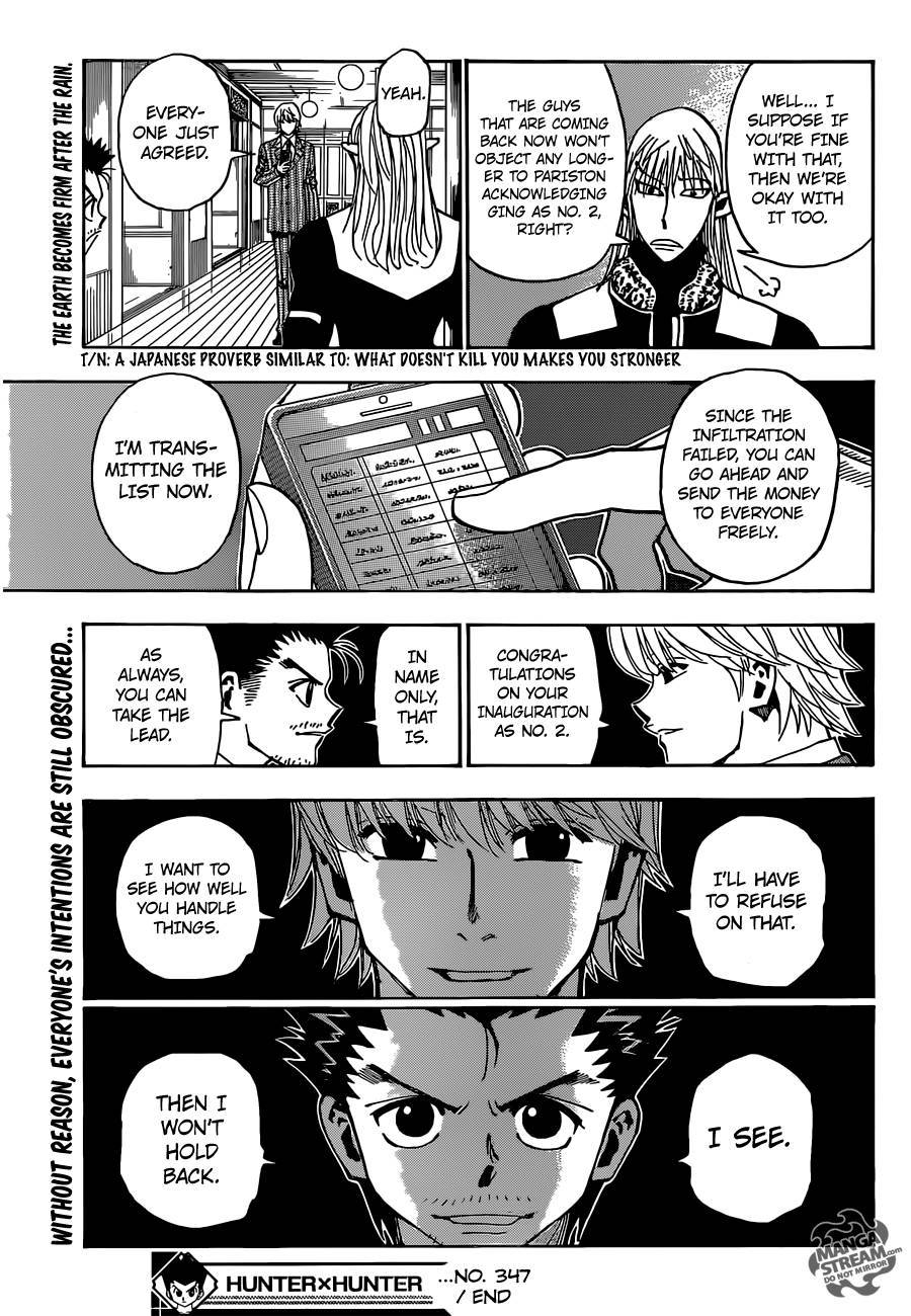 Hunter X Hunter Chapter 347 page 19 - Chapter 347: Inauguration