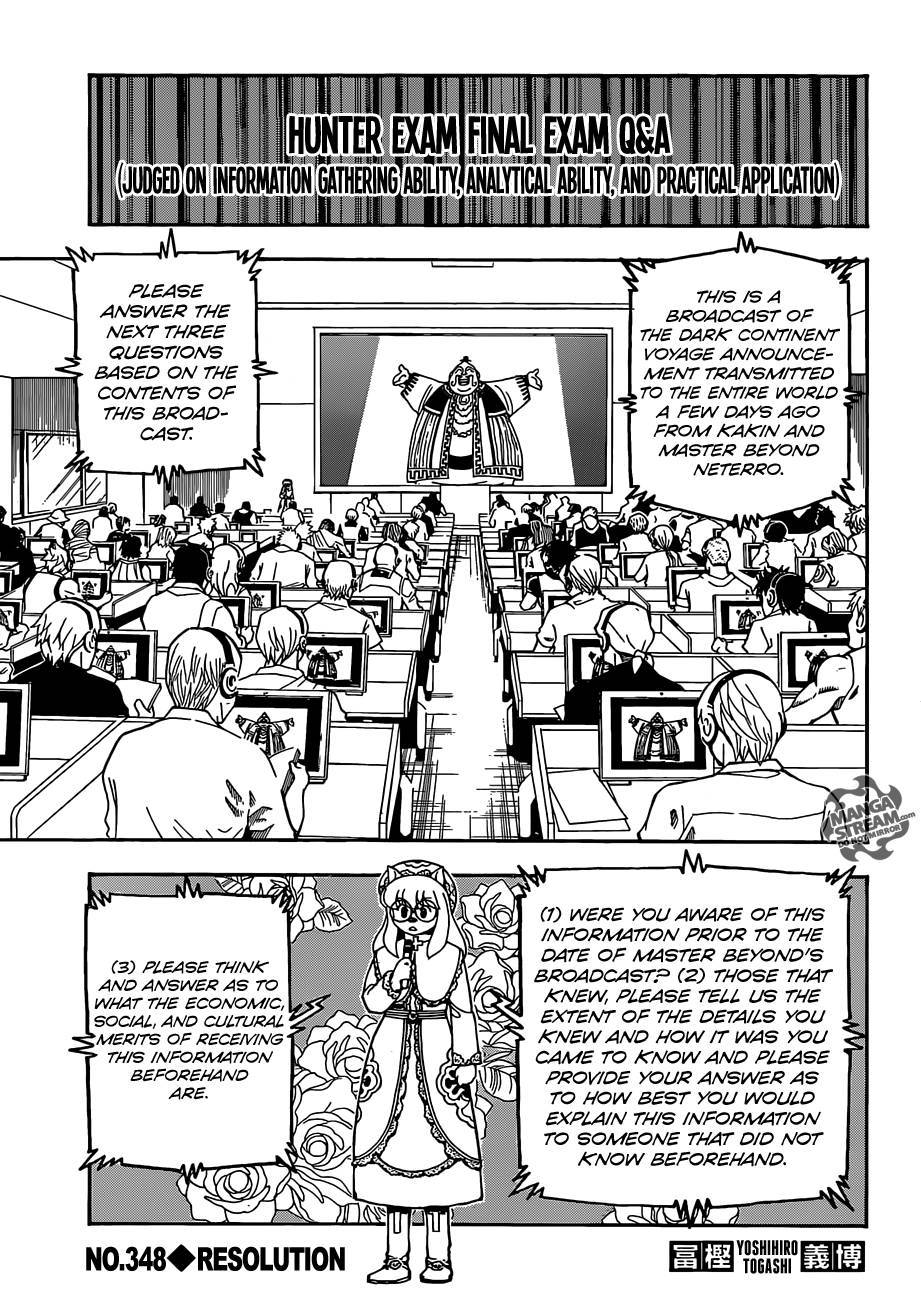 Hunter X Hunter Chapter 348 page 1 - Chapter 348: Resolve