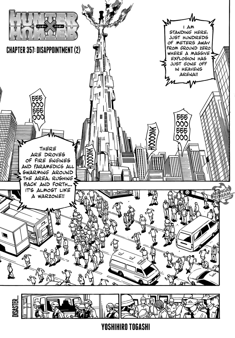 Hunter X Hunter Chapter 357 page 1 - Chapter 357: Unfortunate: Part 2