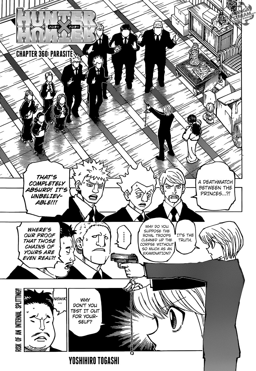 Hunter X Hunter Chapter 360 page 1 - Chapter 360: Parasite