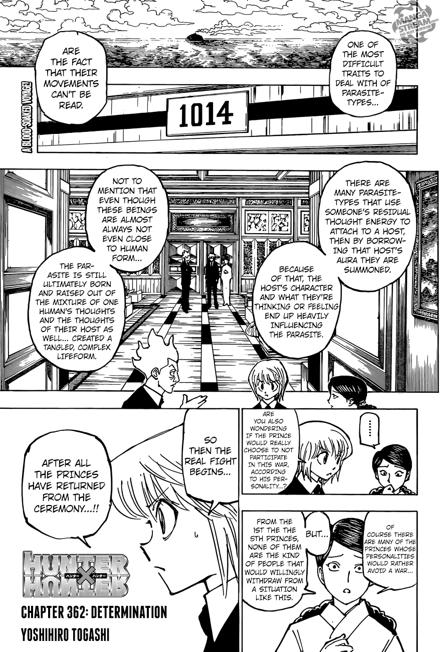 Hunter X Hunter Chapter 362 page 1 - Chapter 362: Resolve