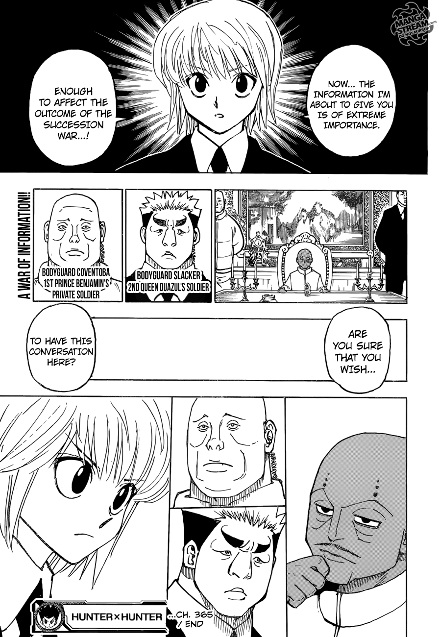 Hunter X Hunter Chapter 365 page 19 - Chapter 365: Choice