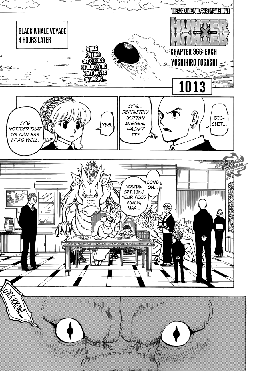 Hunter X Hunter Chapter 366 page 1 - Chapter 366: To Each His Own