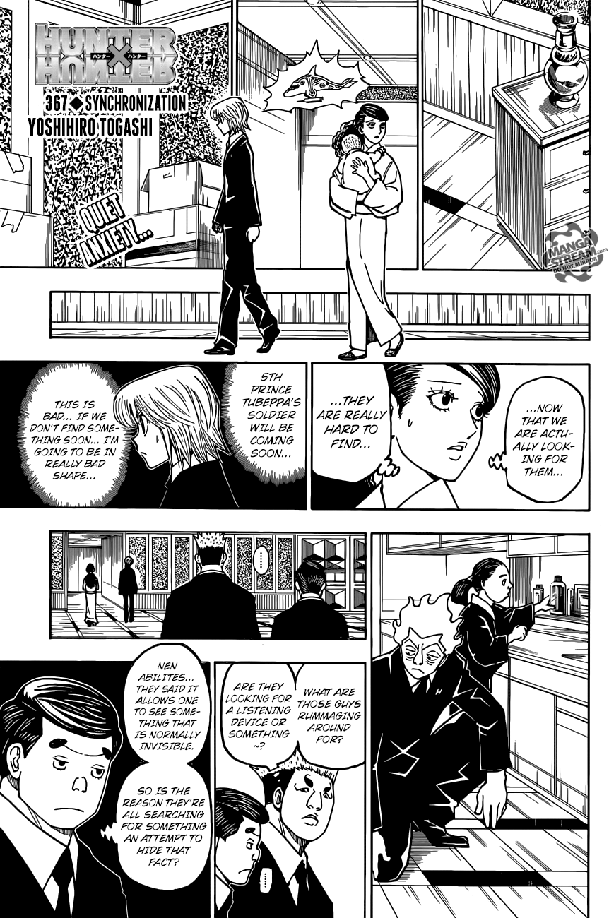 Hunter X Hunter Chapter 367 page 1 - Chapter 367: Synchronization