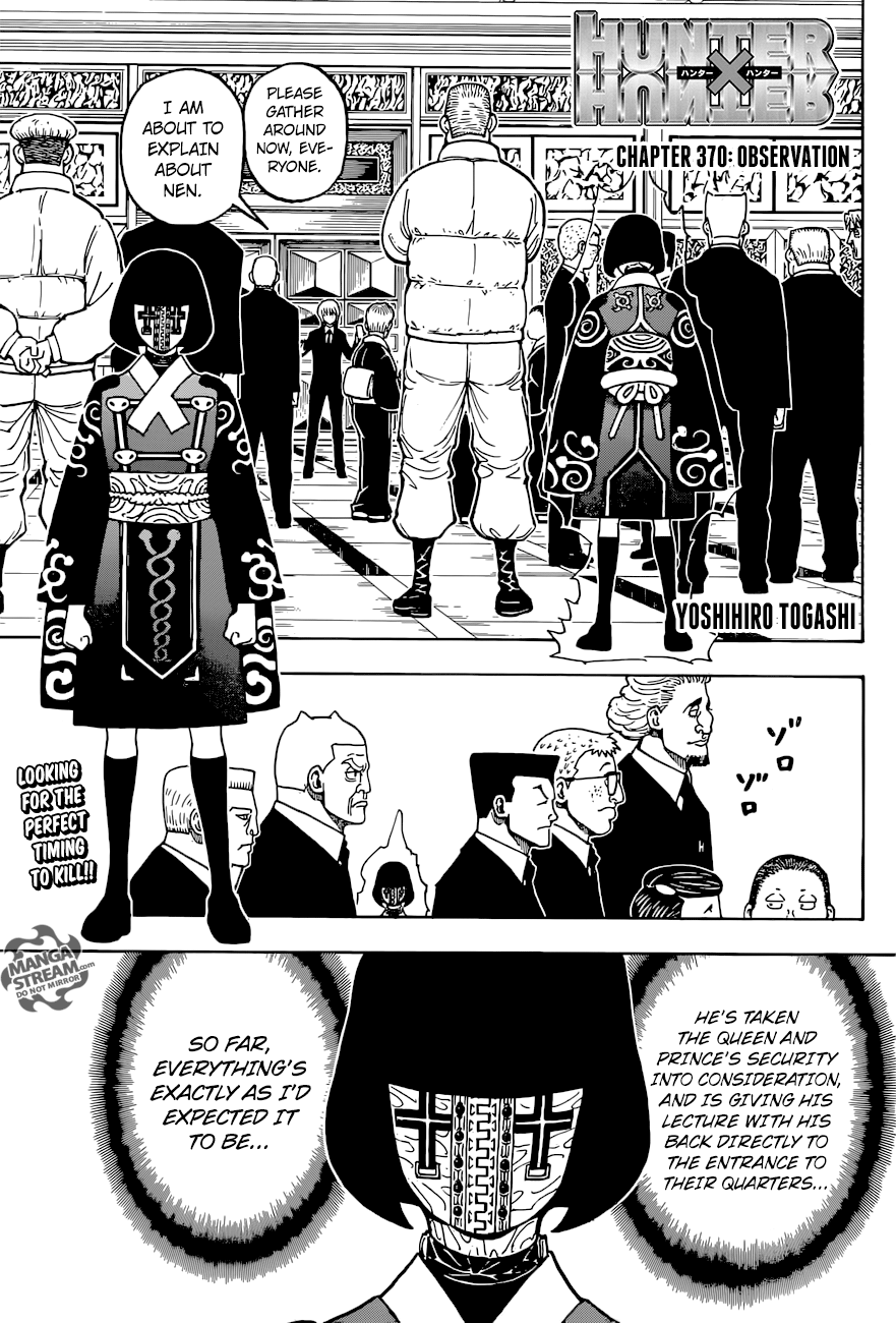 Hunter X Hunter Chapter 370 page 1 - Chapter 370: Observation