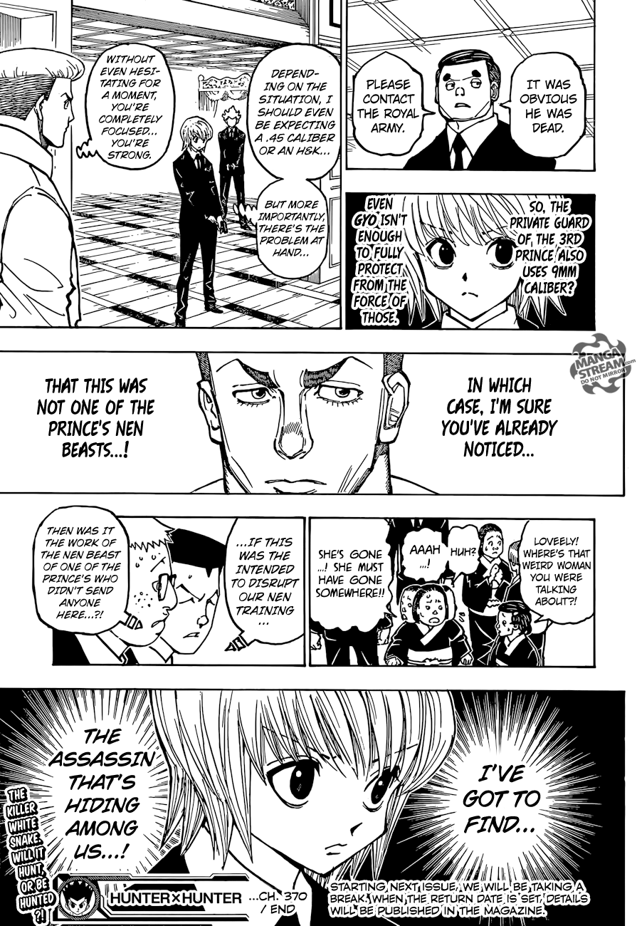 Hunter X Hunter Chapter 370 page 18 - Chapter 370: Observation