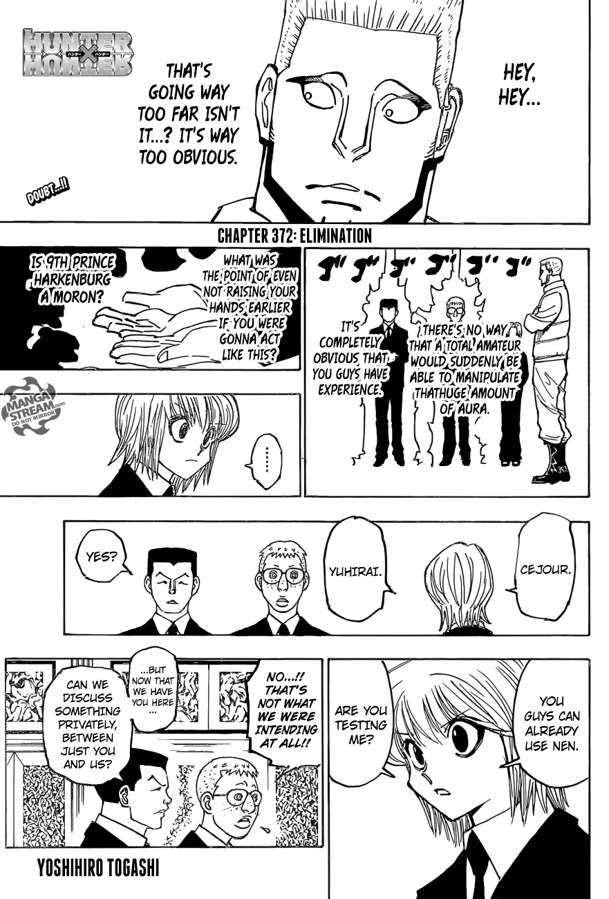 Hunter X Hunter Chapter 372 page 1 - Chapter 372: Disappearance