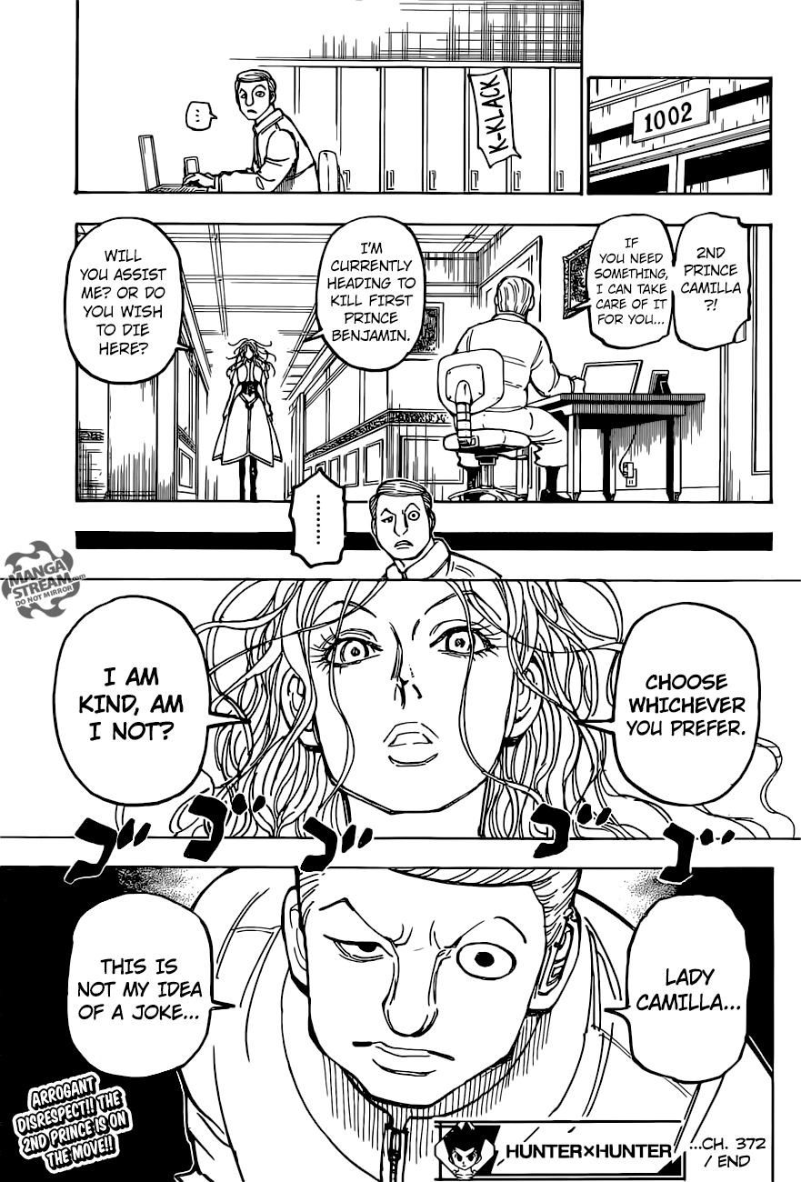 Hunter X Hunter Chapter 372 page 19 - Chapter 372: Disappearance