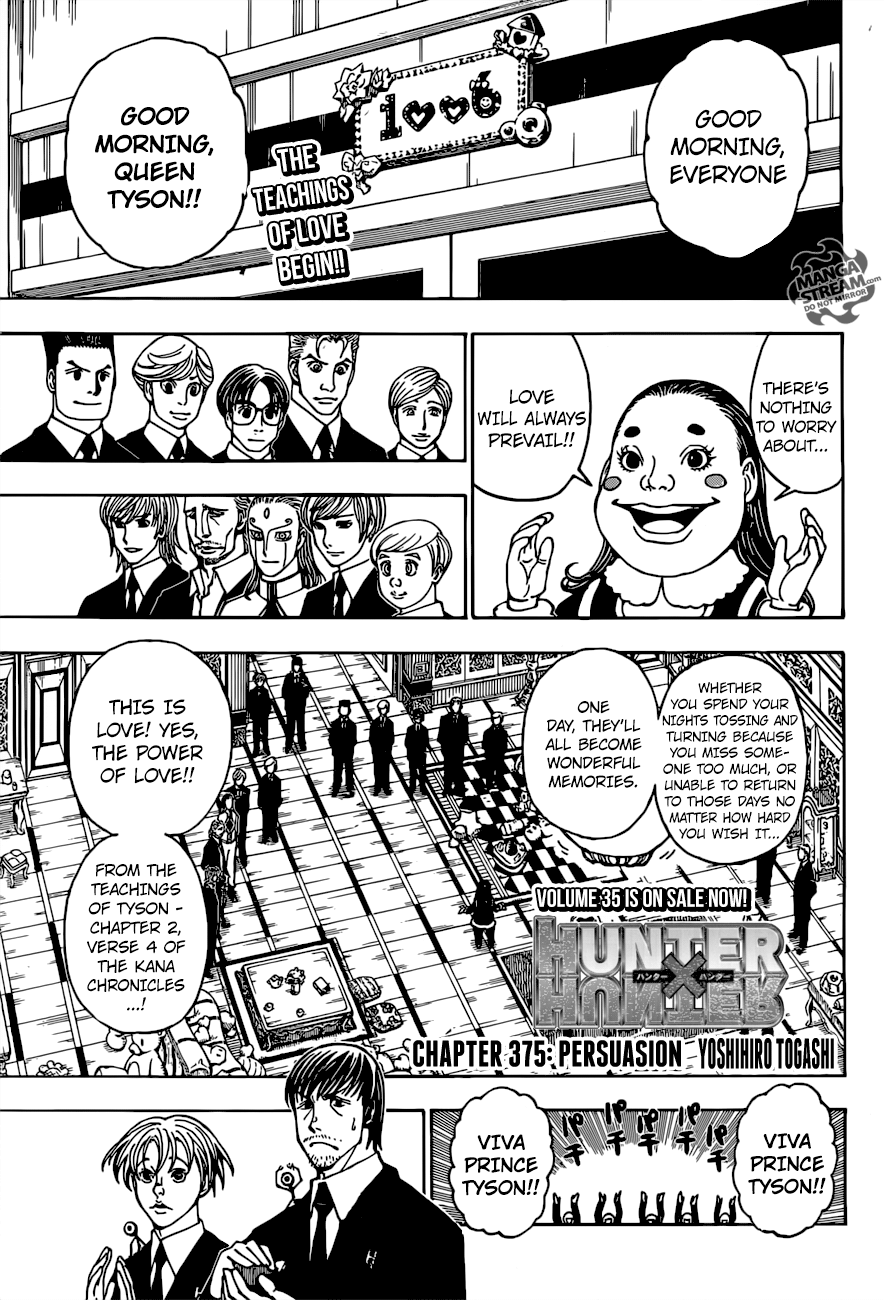 Hunter X Hunter Chapter 375 page 1 - Chapter 375: Persuasion