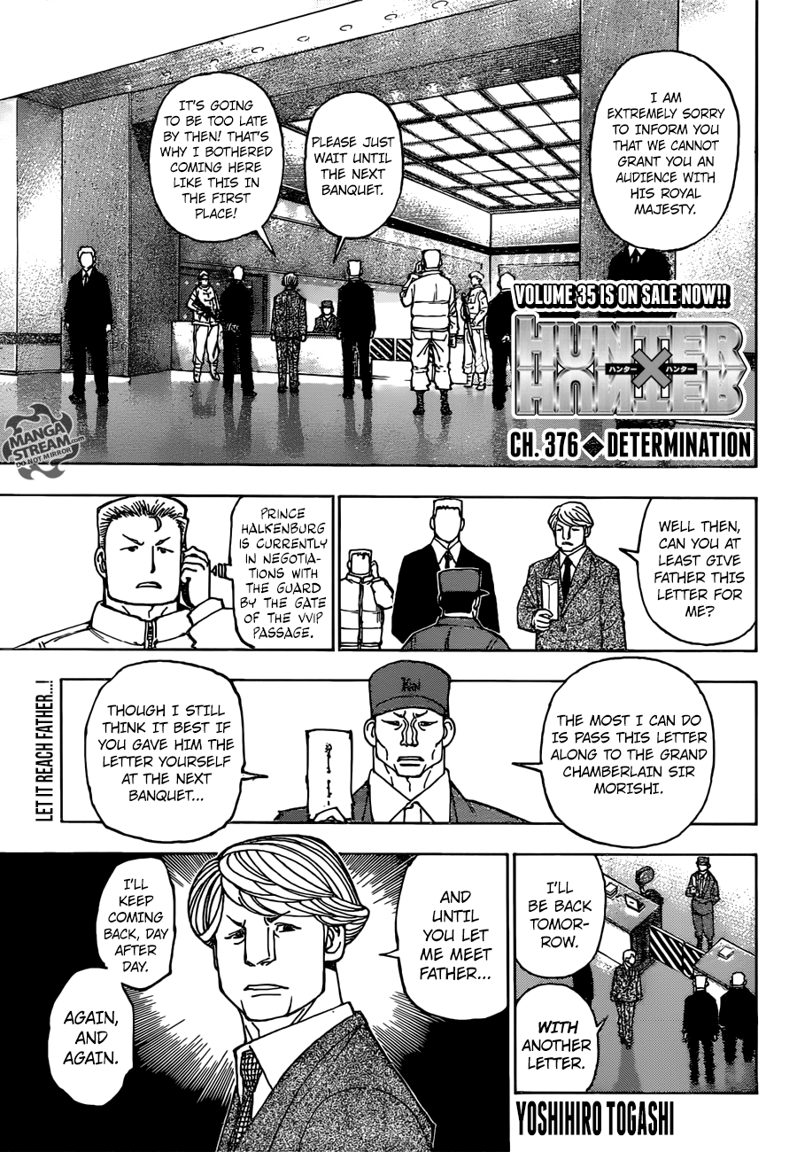 Hunter X Hunter Chapter 376 page 1 - Chapter 376: Determination