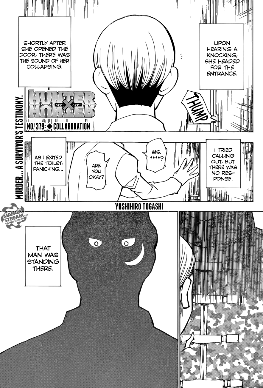 Hunter X Hunter Chapter 379 page 1 - Chapter 379: Collaboration