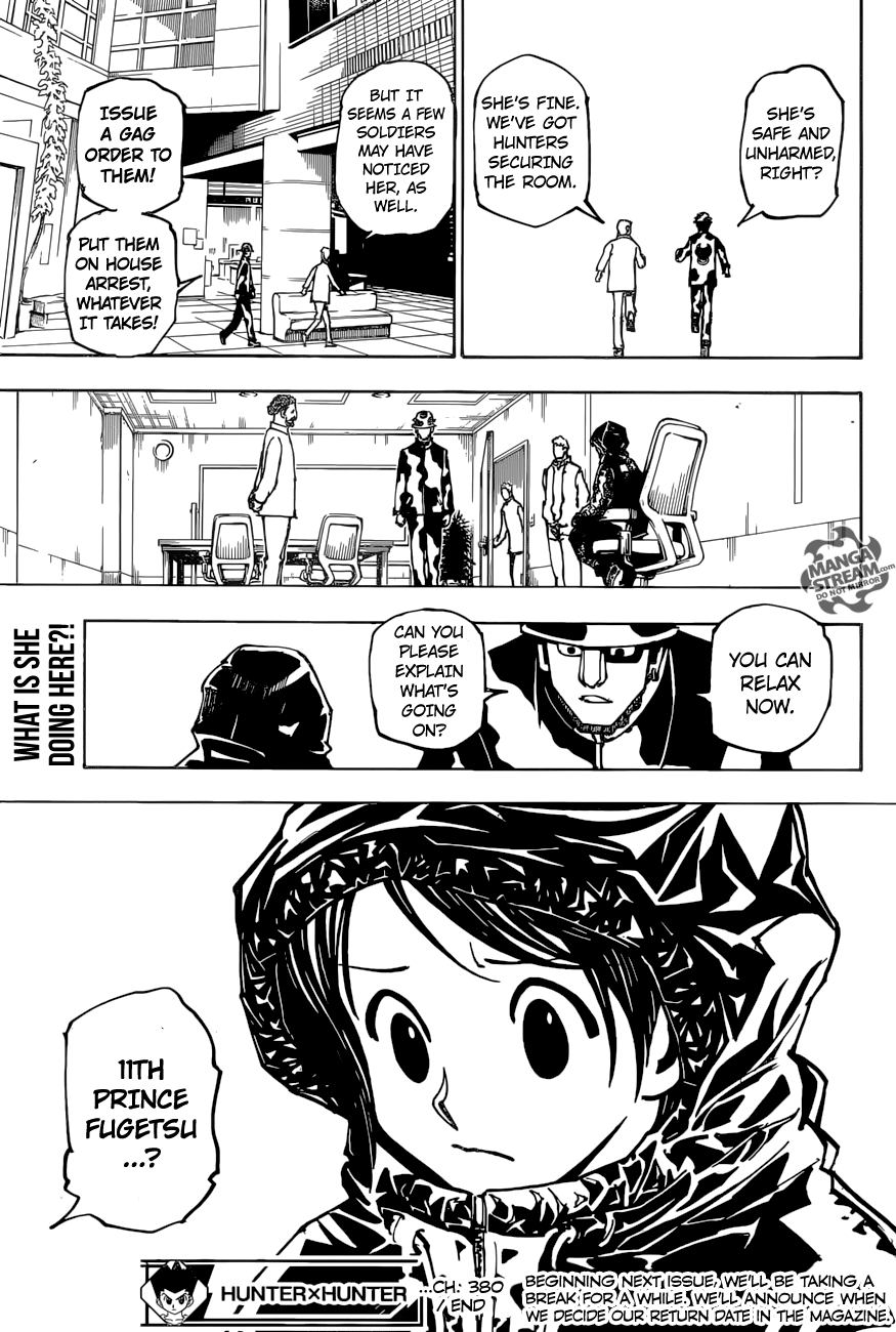 Hunter X Hunter Chapter 380 page 18 - Chapter 380: Alarm
