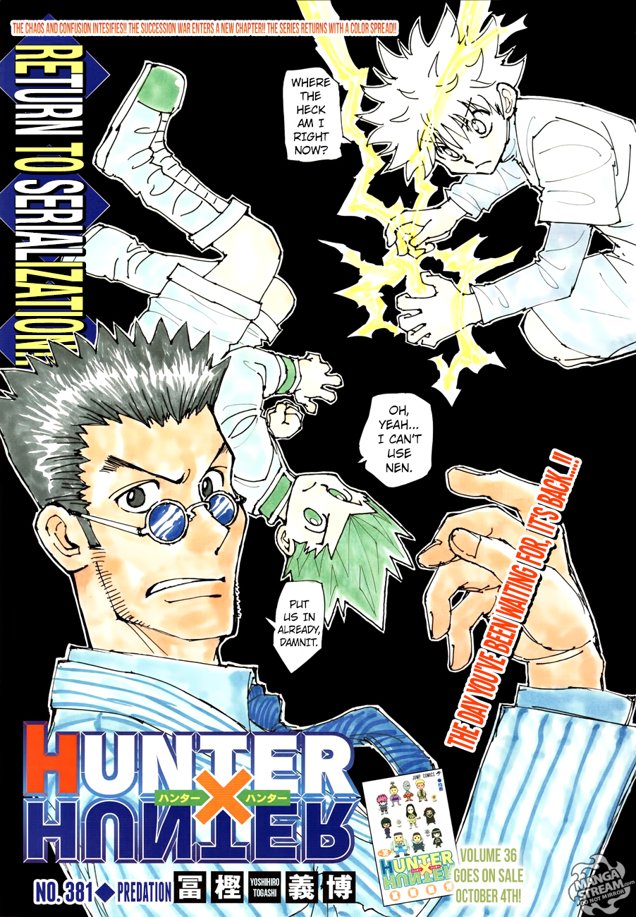 Hunter X Hunter Chapter 381 page 1 - Chapter 381: Predation