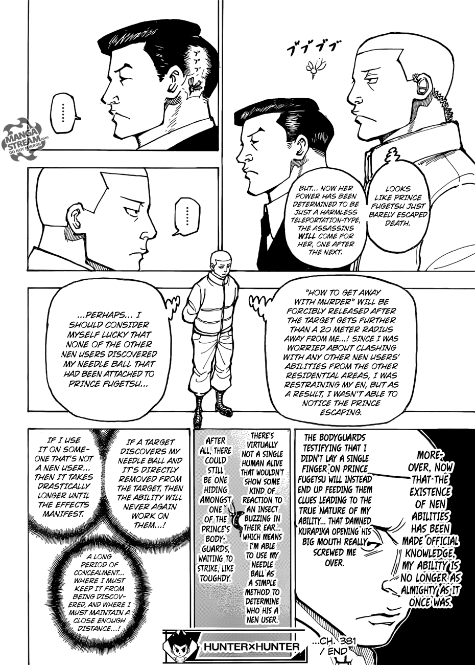 Hunter X Hunter Chapter 381 page 18 - Chapter 381: Predation