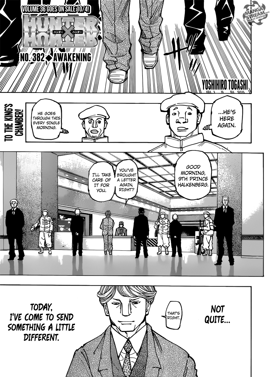 Hunter X Hunter Chapter 382 page 1 - Chapter 382: Awakening